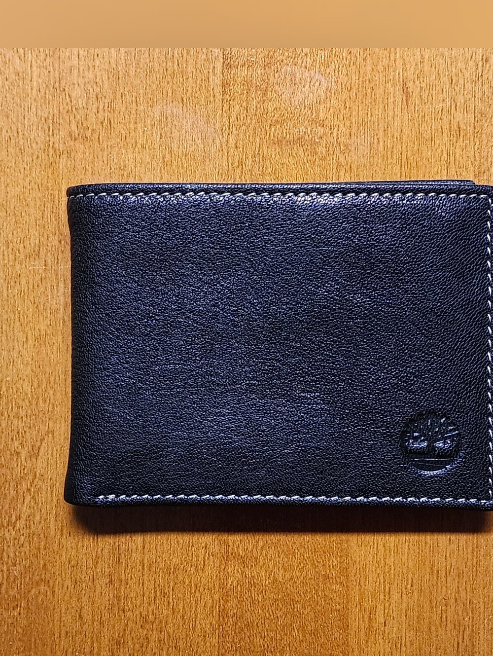 Timberland Black Genuine Leather Bifold Billfold Wallet